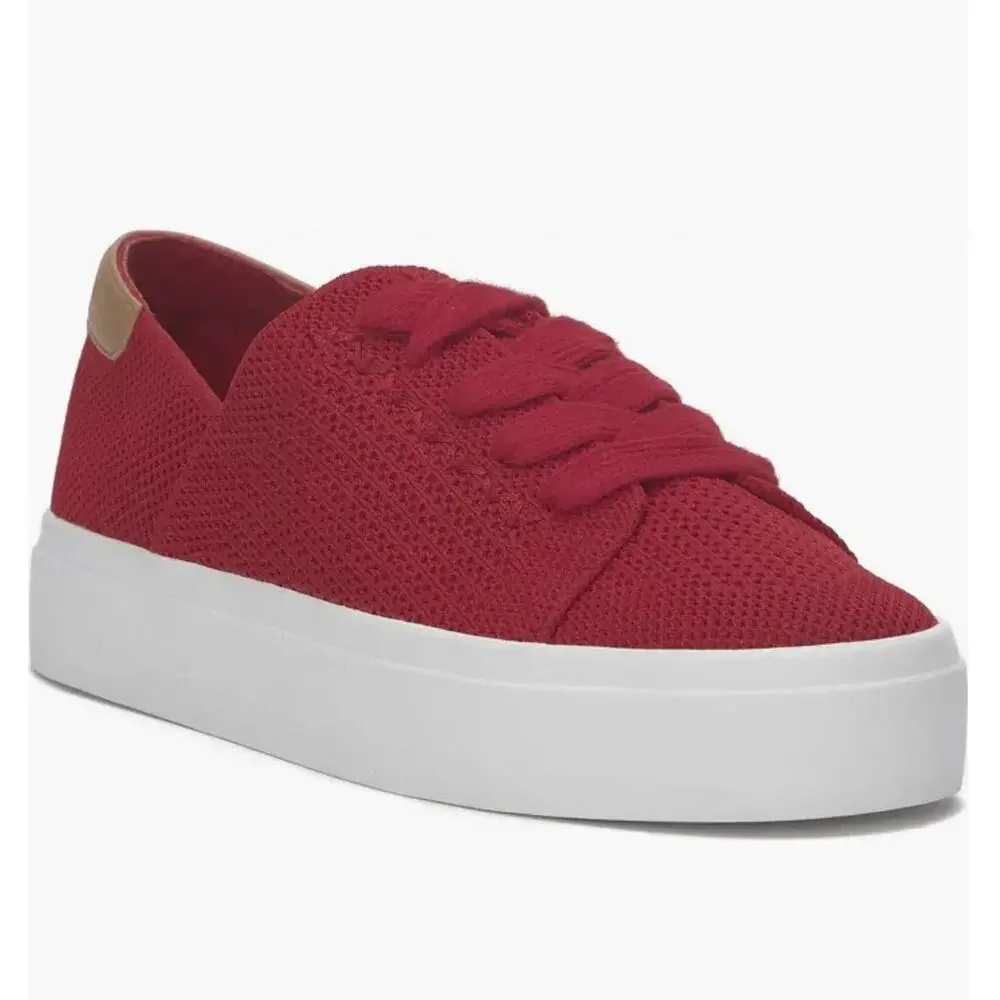 ☀️Lucky Brand Talena Knit Low Top Comfort Platform  Crimson Women's 6 NWOT